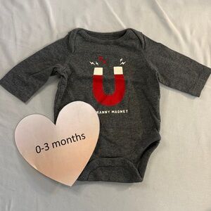 GAP Baby Grey long sleeve Onesie